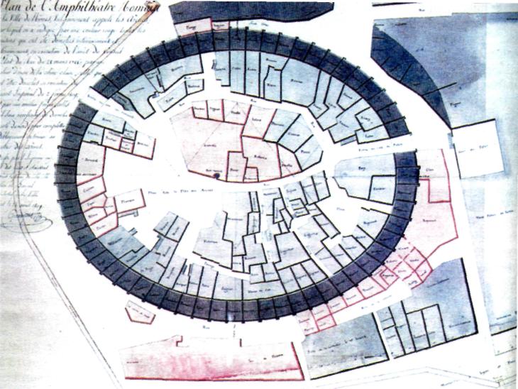 Plan Arènes XIX° siècle