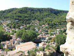 Vue village depuis haut du château